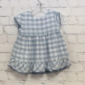 Tommy Bahama 12 Blue White Checkered Dress
